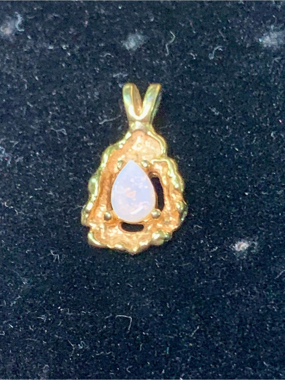 Gold-Tone Teardrop Opal Pendant - Women's Jewelry